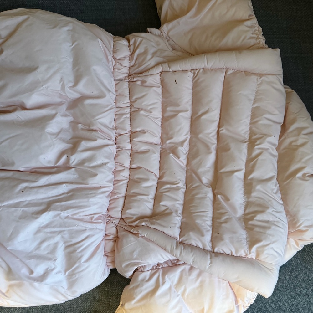 Polo Ralph Lauren Girls Pink Ruffled Adjustable Puffer Jacket & Vest - Size 2T